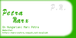 petra marx business card